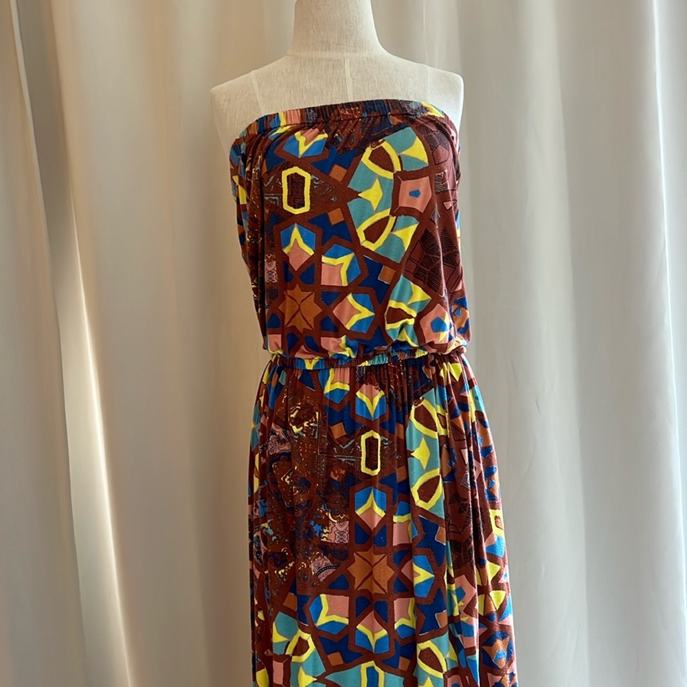 Tibi stretch jersey halter maxi dress size Small